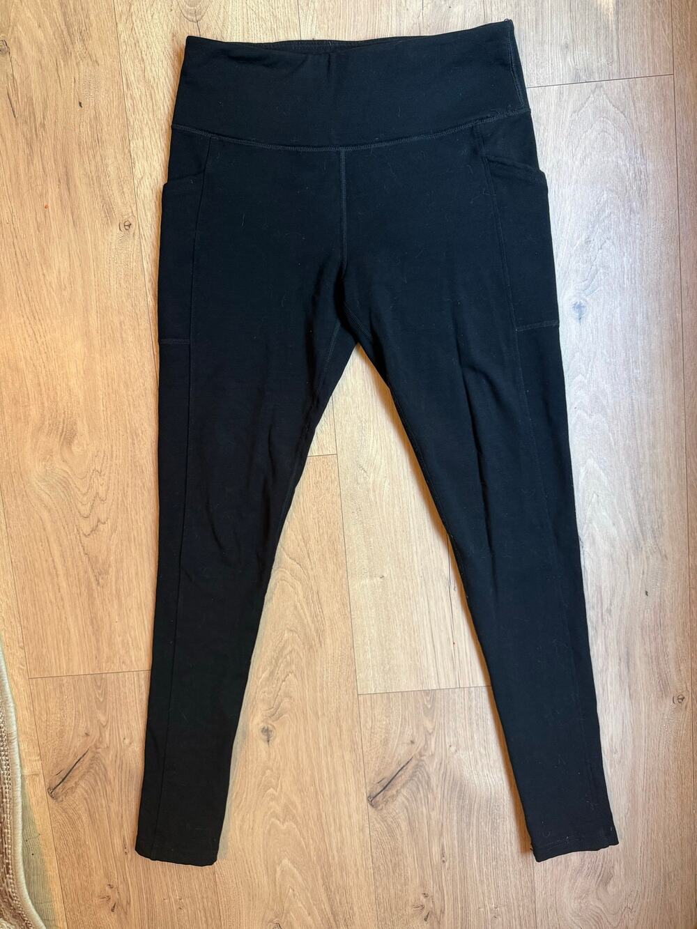 WoolX Merino Wool Pocket Leggings Black Small Tall